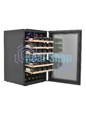 Винный шкаф встраиваемый ZÜGEL ZCWI570DB черный, 145 л, 2 отсека, 57 бут.