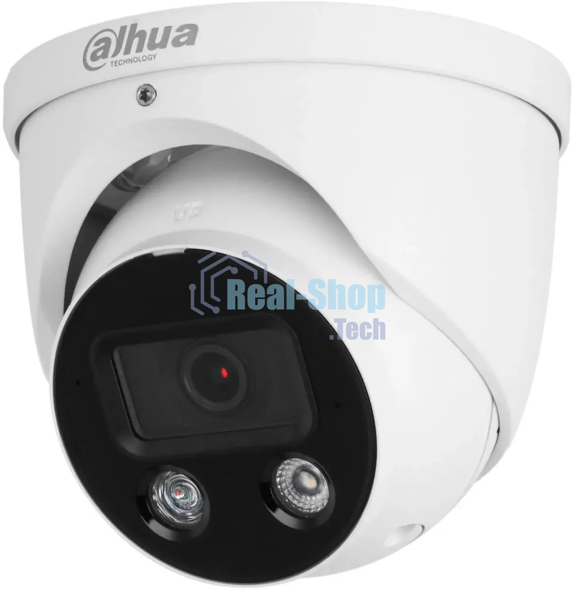 Уличная купольная IP-видеокамера TiOC DAHUA DH-IPC-HDW3849HP-AS-PV-0280B-S5 с ИИ и активным сдерживанием 8Мп; 1/2.7” CMOS; объектив 2.8мм, видеоаналитика, ИК 30м, LED 30м, IP67, корпус: металл