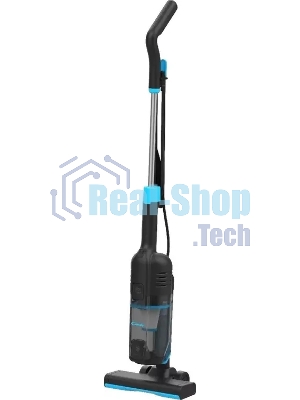 Пылесос вертикальный Candy CVC600B-C черный/голубой, питание от сети, 600 Вт, уборка сухая, пылесборник 0.8 л