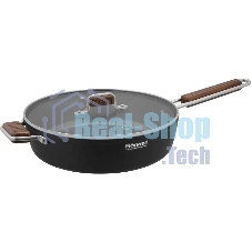 Сотейник Rondell Fjord RDA-1799, 28 см, с крышкой, черный