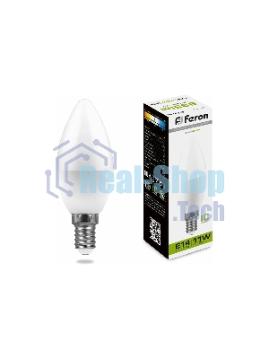 Лампа светодиодная Feron LB-770 11W 230V E14 4000K свеча