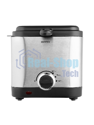 Фритюрница Centek CT-1430 900 Вт объем 1,5лЧаша - антипригарная, стальной корпус, окно