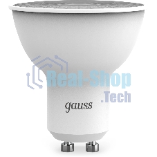 Лампа светодиодная Gauss 101506109 9Вт цок.:GU10 рефлек. 150B св.свеч.бел.теп. MR16 (упак.:10шт)