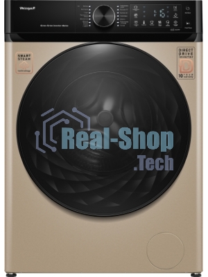 Стиральная машина Weissgauff WM 59411 Direct Drive Inverter Steam Champagne золотистая, загрузка фронтальная 11кг, 1400 об/мин., класс: A+++