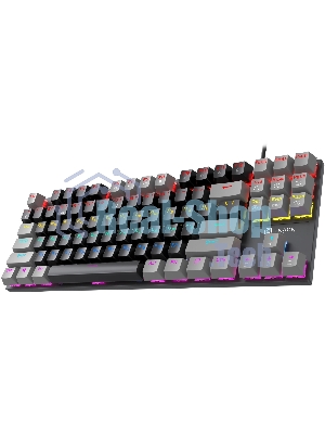 Клавиатура проводная Oklick K600X механическая черный/серый USB Multimedia for gamer LED