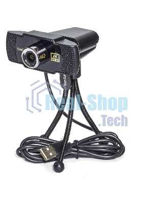 Веб-камера ExeGate BusinessPro C922 2K 2560x1440, 30 кадр/с, USB Type-A, микрофон (шумоподавление), универсальное крепление, штатив в комплекте