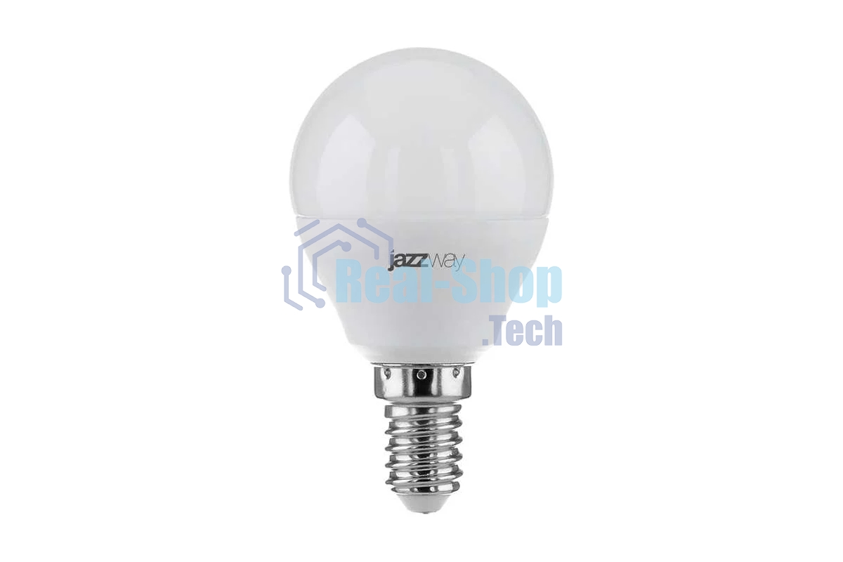 Лампа светодиодная JazzWay PLED-ECO-G45 5Вт шар 4000К белый E14 400лм 220-240В