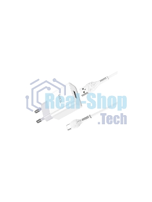 Блок питания (сетевой адаптер) HOCO C81A Asombroso single 1xUSB с кабелем Type-C, 2.1A, 10W, белый