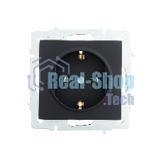 Розетка 1-м СП Vesna с заземл. ПБТ механизм черный бархат LEZARD 742-4288-122B