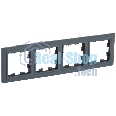 Рамка 4-местная IEK BRITE РУ-4-БрГ графит