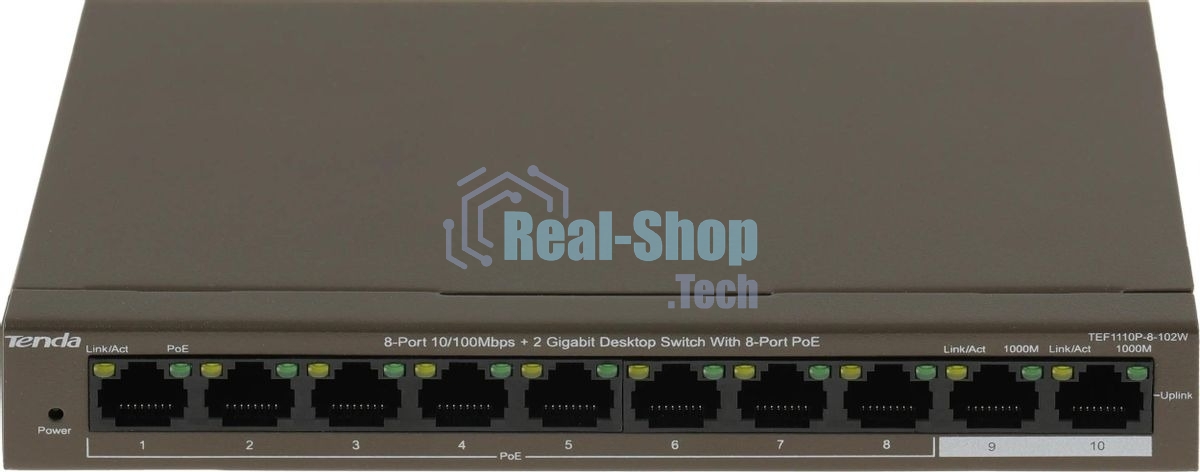 Коммутатор Tenda TEF1110P-8-102W 8PORT 100M 8POE
