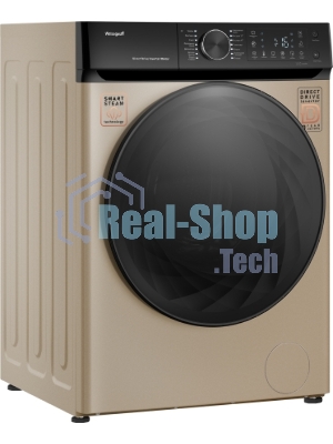 Стиральная машина Weissgauff WM 59411 Direct Drive Inverter Steam Champagne золотистая, загрузка фронтальная 11кг, 1400 об/мин., класс: A+++
