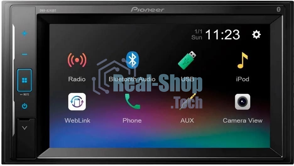 Автомагнитола Pioneer DMH-A245BT, 2 DIN, 6.2