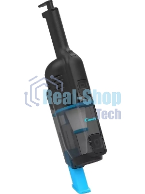 Пылесос вертикальный Candy CVC600B-C черный/голубой, питание от сети, 600 Вт, уборка сухая, пылесборник 0.8 л