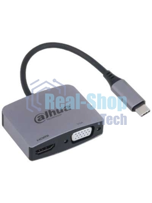 USB-концентратор Dahua TC32, USB Type-C, HDMI + VGA Docking Station, USB