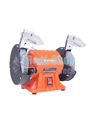 Станок заточной PATRIOT Expert GM 150 P, 375Вт, 2980об/мин, 150мм диск, A36/A60 зерн, посадочный 12.7мм, асинхронный, адаптер на круги 32 мм