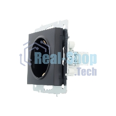 Розетка 1-м СП Vesna с заземл. ПБТ механизм черный бархат LEZARD 742-4288-122B