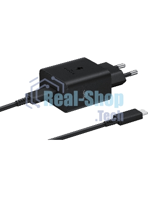 Сетевое зарядное устройство Samsung 45W (USB Type-C порт, кабель USB Type-C в комплекте), черное