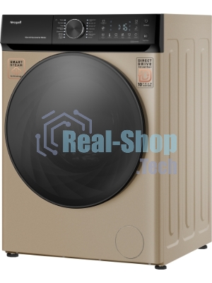 Стиральная машина Weissgauff WM 59411 Direct Drive Inverter Steam Champagne золотистая, загрузка фронтальная 11кг, 1400 об/мин., класс: A+++