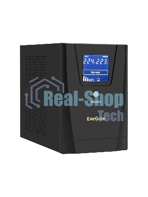 Источник бесперебойного питания ExeGate EP287659RUS SpecialPro Smart LLB-3000.LCD.AVR.C13.RJ.USB 3000VA/1800W, LCD, AVR, 6*IEC-C13, RJ45/11, USB, черный