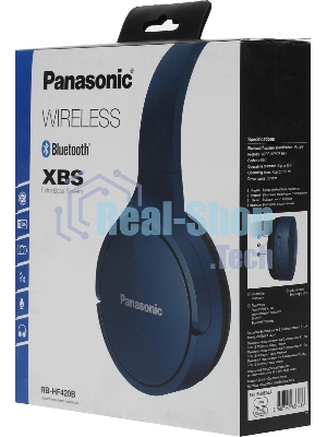 Беспроводные наушники Panasonic RB-HF420BGEA синий, накладные, Bluetooth, быстрая зарядка