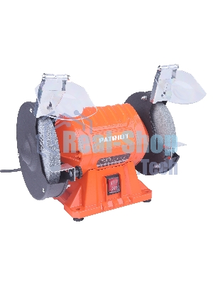 Станок заточной PATRIOT Expert GM 150 P, 375Вт, 2980об/мин, 150мм диск, A36/A60 зерн, посадочный 12.7мм, асинхронный, адаптер на круги 32 мм