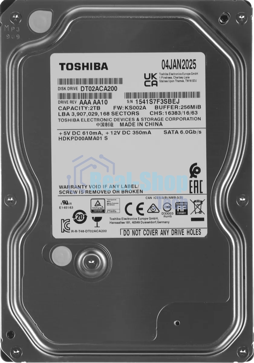 Жесткий диск Toshiba Surveillance HDD 3.5