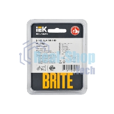 Рамка 1-местная IEK BRITE РУ-1-2-БрД (BR-M12-G-K30) стекло дымчатый