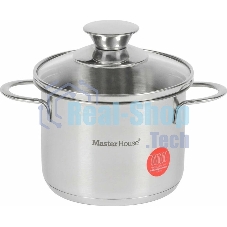 Кастрюля MASTER HOUSE Piccolo-1,0 со стеклянной крышкой 75319