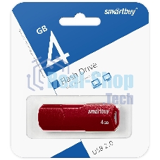 Флешка USB Smartbuy 4Gb CLUE Burgundy (SB4GbCLU-BG)