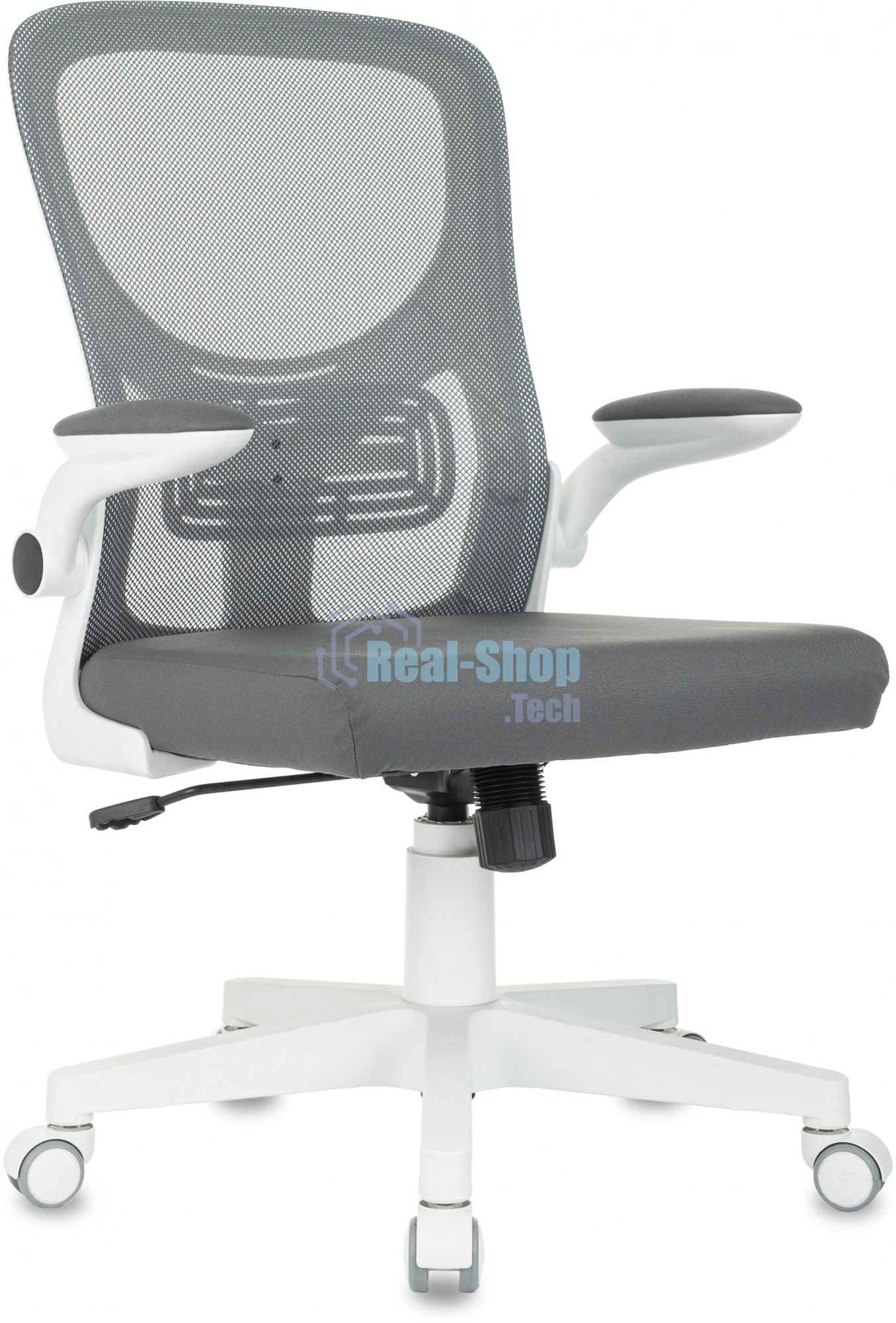 Кресло Бюрократ ASTER N-W TW-04 Neo Grey темно-серый, сетка/ткань, 120 кг, механизм качания