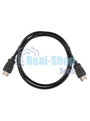 Кабель ACD-DHHM1-10B HDMI 1.4, Golden Plated,19m/19m, черный, 1м