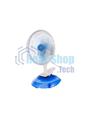 Вентилятор Centek CT-5003 синий/белый, настольный, 20 Вт, 2 скорости, 15 см