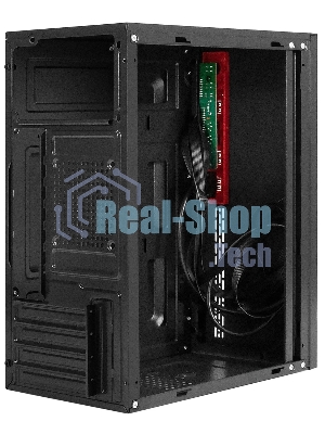 Компьютерный корпус Minitower ExeGate BAA-403-UNS500 (mATX, БП UNS500 с вент. 12см, 2*USB, HD Audio, черный)