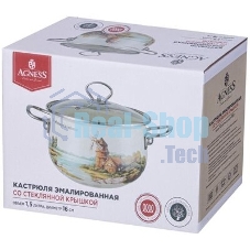 Кастрюля Agness 943-065 FAMILY HOUSE со ст.крышкой 1,5 л, 16 см
