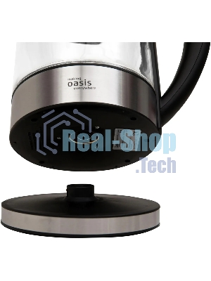 Чайник электрический Oasis K-7GS стальной+черный 1,7л. 2200Вт