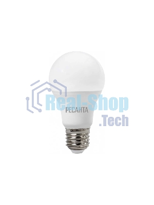 Лампа светодиодная Ресанта LL-R-A60-7W-230-3K-E27 груша, 7 Вт, тепл., Е27