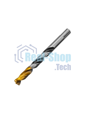 Сверло спиральное по металлу Denzel 11 x 142мм, Р6М5, Golden Tip, многогранная заточка