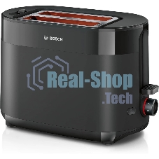 Тостер Bosch TAT2M123 черный, 950 Вт, 2 слота