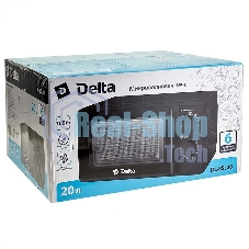 Микроволновая печь Delta DL-85L20 черный, 20 л, 700 Вт, переключатели - поворотный механизм