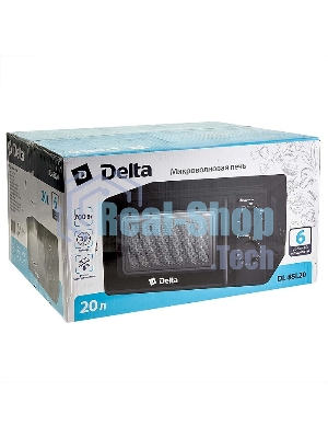 Микроволновая печь Delta DL-85L20 черный, 20 л, 700 Вт, переключатели - поворотный механизм