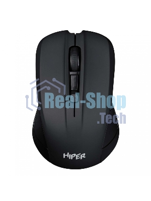 Мышь беспроводная HIPER HOMW-101, 1000-1600 dpi, оптический, 4 кнопки, Soft-touch покрытие, USB-приемник, 2,4 ГГц, батарея 1хАА, черный (HOMW-101)
