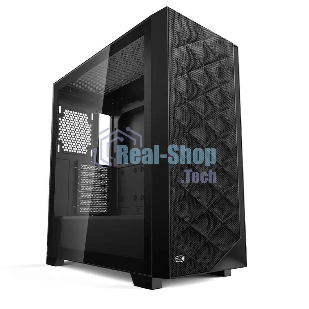 Компьютерный корпус без блока питания PCCooler C3D510 BK, Mesh Mid Tower, черный, TG, 0.7 SPCC, no fans E-ATX, ATX, mATX, mITX 170/390/205mm 2x2.5