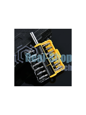 Набор бит 14 шт c держателем Deli DL251201 (SL4,SL5,SL6,PH0,PH1,PH2,PH3,T15,T20,T25,H5,H6,PZ1,PZ2), сталь S2, пласт.держатель