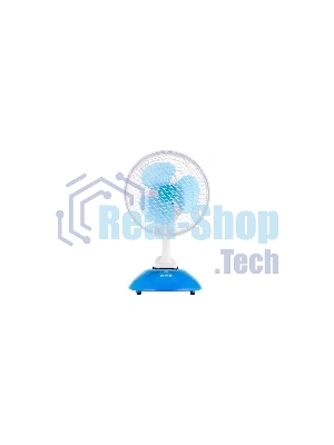 Вентилятор Centek CT-5003 синий/белый, настольный, 20 Вт, 2 скорости, 15 см