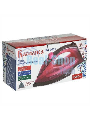 Утюг ВАСИЛИСА ВА-2001 розовый с корич., 2200 Вт