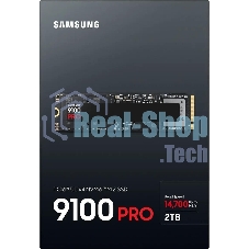 Накопитель SSD 2Tb Samsung 9100 PRO, M.2, PCI-E 5.0 x4, TLC 3D NAND R/W - 14800/13400 Mb/s