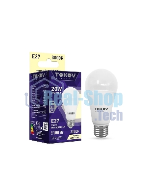 Лампа светодиодная TOKOV ELECTRIC 20Вт А60 3000К Е27 176-264В