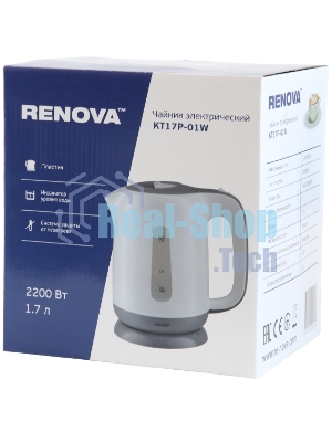 Чайник электрический Renova KT17P-01W Пластик
