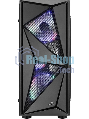Компьютерный корпус Aerocool/Formula Glider Cosmo V1 без БП, ATX, боковое окно (закаленное стекло), черный